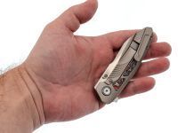 Складной нож Remette Kestrel, сталь S35VN, рукоять алюминий, серый/красный