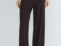 Широкие вязаные брюки, Коричневый