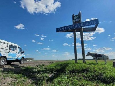Участник конного похода "Полюс холода - Москва" достиг Курганской области