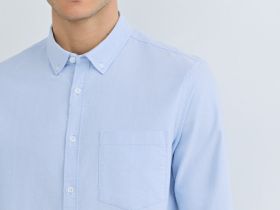 Рубашка из ткани оксфорд, Голубой