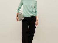 Джемпер с круглым вырезом с добавлением шерсти