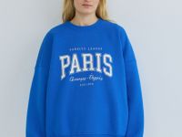 Свитшот с принтом, Синий