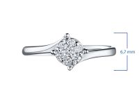 Кольцо из белого золота с бриллиантами э4001кц09200304