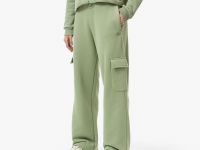 Женские хлопковые спортивные брюки Lacoste свободного кроя