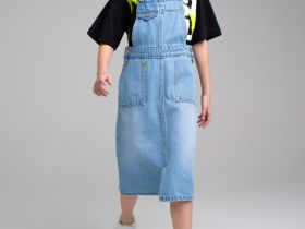 Сарафан текстильный джинсовый для девочек