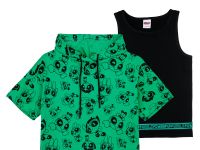 Комплект трикотажный для девочек: фуфайка (футболка), майка