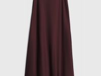 Юбка макси из сатина, Фиолетовый