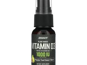 Onnit, Растительный витамин D3 с витамином K2, гуава из маракуйи, 1000 МЕ, 24 мл (0,8 жидк. Унции)