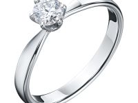 Кольцо из белого золота с бриллиантом э4701кц07220201