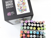 Набор маркеров Sketchmarker Brush 48 Baby style - Нежные тона (48 маркеров в пластиковом кейсе)