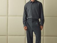 Рубашка из смесовой шерсти, Серый