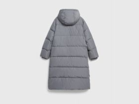 Длинный пуховик для девочек, Серый