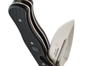 Складной нож НОКС Офицерский-С, сталь AUS-8, рукоять ABS пластик, черный