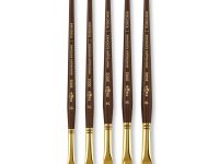 Кисть синтетика имитация колонка №10 плоская Гамма "Классика" короткая ручка