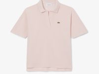 Женская рубашка-поло Lacoste из струящегося хлопка свободного кроя