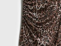 Платье из сетки с леопардовым принтом, Бежевый