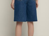 Джинсовые шорты с потертостями