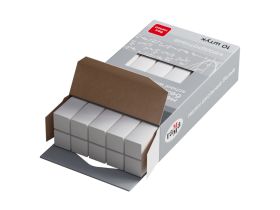 Мелки белые Гамма 10 шт., мягкие, квадратные, картонная коробка