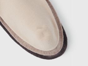 Носки в рубчик, 3 пары, Бежевый