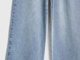 Широкие джинсы Wide leg для девочек, Голубой