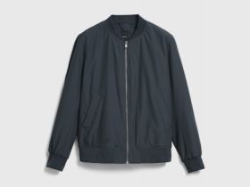 Утеплённый бомбер, Серый