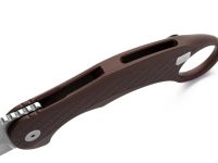 Складной нож LionSteel L.E.One, сталь Magnacut, рукоять алюминий, коричневый