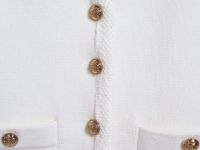 Вязаный жилет на пуговицах, Белый