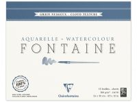 Альбом-склейка для акварели Clairefontaine "Fontaine" Nuageux 24х30 см 15 л 300 г 100% хлопок