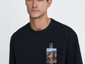Футболка с природным термопринтом O'STIN х Экспедиция, Черный