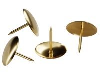 Кнопки канцелярские гвоздики Berlingo, омедненные 10 мм, 50 шт, картонная коробка