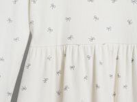 Трикотажное платье c принтом для девочек, Белый