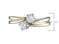 Кольцо из желтого золота с бриллиантами э0301кц10092100