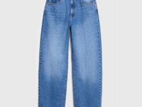 Джинсы Barrel с высокой посадкой, Голубой