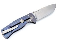 Нож складной LionSteel SR2 V (VIOLET) Mini, сталь Uddeholm Sleipner® Satin Finish, рукоять титан по технологии Solid®, фиолетовый