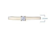 Помолвочное кольцо из желтого золота с бриллиантом э0301кц02159500