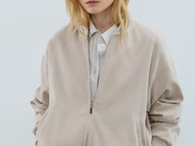 Бомбер на молнии, Бежевый