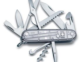 Нож перочинный Victorinox Huntsman, сталь X55CrMo14, рукоять Cellidor®, серый, 15 функций, 91мм