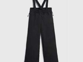 Утеплённые брюки на лямках для мальчиков, Черный