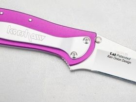 Полуавтоматический складной нож Kershaw Leek, сталь 14C28N, рукоять алюминий, фиолетовый