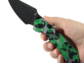 Складной нож Tenable Fenrir, сталь D2, рукоять G10, Jade