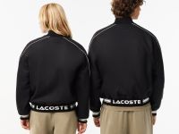 Куртка-бомбер из хлопкового твила Lacoste унисекс с вышивкой