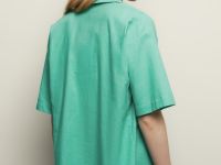 Блузка из конопляной ткани и хлопка