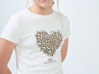 Футболка с принтом для девочек, Белый