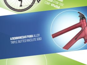 Женский велосипед Atom Symbiotic Speed Lady, год 2024, цвет Красный, ростовка 20