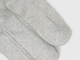 Носки в рубчик, 3 пары, Серый