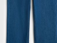 Прямые утеплённые джинсы, Синий