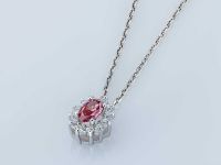 Классическая подвеска из белого золота э0912пд05220102_pink