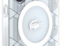 Чехол Lacoste Silver Croc MagSafe для Galaxy S25 Ultra бежевый