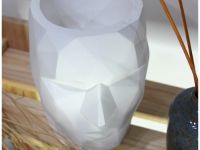 Гипсовое кашпо-органайзер "Геометрический Ричард" 14х18 см