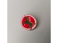 Значок эмалированный "Единорог" (красный)